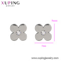 E-335 Xuping strass bijoux design de mode boucles d&#39;oreilles en acier inoxydable fleur goujons